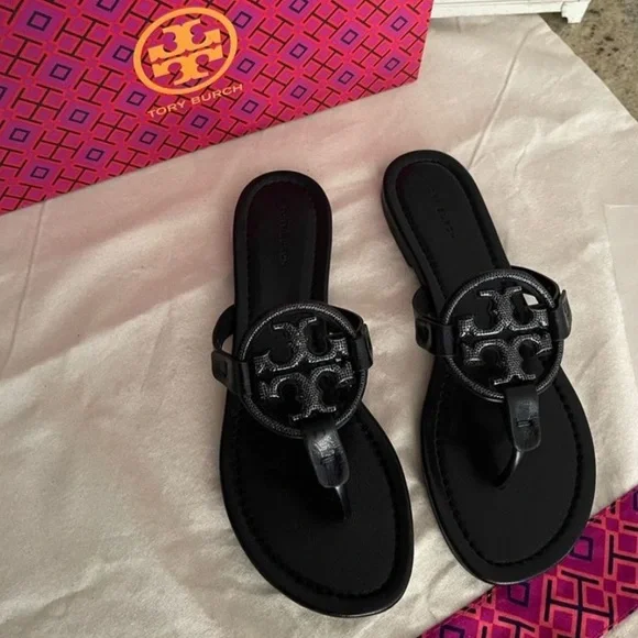 New Tory Burch Miller pave sandals - Picture 2 of 6